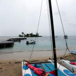Raining, view from the water sports desk Raining, view from the water sports desk