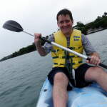 Aaron on the kayak Aaron on the kayak