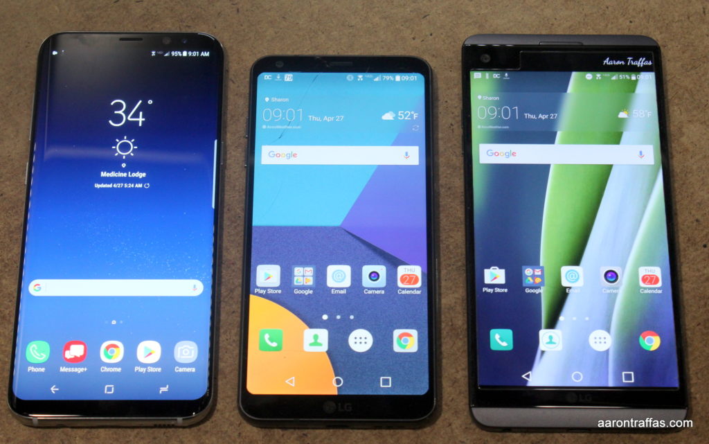 LG V20, LG G6, Samsung Galaxy S8+
